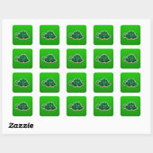 Sticker Carré Tortue verte (Feuille)