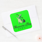 Sticker Carré Tortue verte d'Hawaii (Enveloppe)