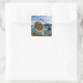 Sticker Carré Tortues hawaïennes (Sac)