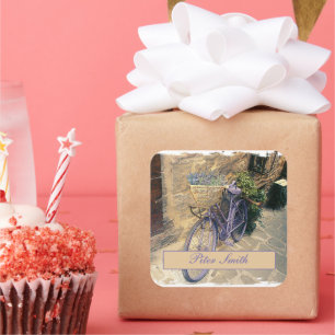 Sticker Carré Toscane. Italie. Cortona. Vélo.