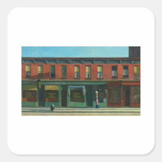 Sticker Carré Tôt dimanche matin - Edward Hopper