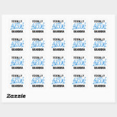 Sticker Carré Totalement génial Granma Blue Tshirts Cadeaux (Feuille)