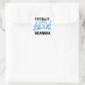 Sticker Carré Totalement génial Granma Blue Tshirts Cadeaux (Sac)