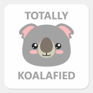 Sticker Carré Totalement Koalafié