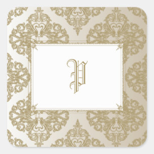 Sticker Carré Touche d'or