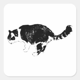 Sticker Carré Touches douces, marque heureuse