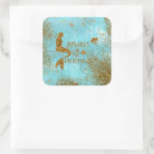 Sticker Carré Toujours être une sirène - or parties scintillant  (Sac)