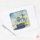 Sticker Carré Tour de garde | South Beach, Miami, Fl (Enveloppe)