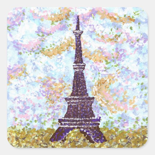 Sticker Carré Tour Eiffel (Devant)