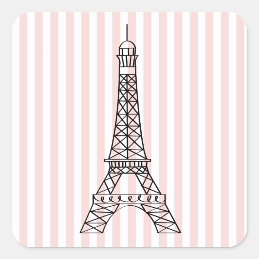 Sticker Carré Tour Eiffel (Devant)