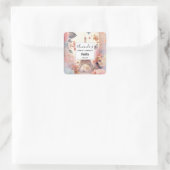 Sticker Carré Tour Eiffel avec Fleurs Bougies Business (Sac)