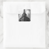 Sticker Carré Tour Eiffel noir et blanc à Paris (Sac)