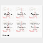 Sticker Carré Tour Eiffel Paris Mariage (Feuille)