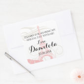 Sticker Carré Tour Eiffel Paris Mariage (Enveloppe)