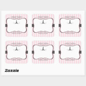 Sticker Carré Tour Eiffel Paris Mariage (Feuille)