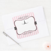 Sticker Carré Tour Eiffel Paris Mariage (Enveloppe)