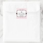 Sticker Carré Tour Eiffel Paris Mariage (Sac)