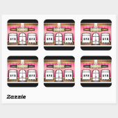 Sticker Carré Tour Eiffel Paris Mode Boutique Français (Feuille)