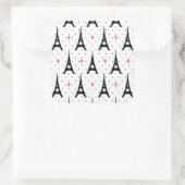 Sticker Carré Tour Eiffel Pois & Coeurs Motif (Sac)