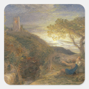 Sticker Carré Tour Lonely, 1868 (w/c & bodycolour and gum a