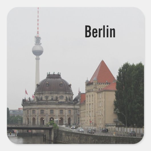 Sticker Carré Tour télévisée de Berlin (Devant)