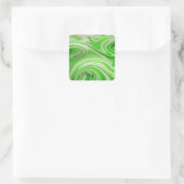 Sticker Carré Tourbillon vert et blanc (Sac)