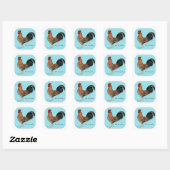 Sticker Carré Tournaisis Rooster (Feuille)