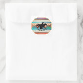 Sticker Carré Tourner et brûler Barrel Racing Citations Souris U (Sac)