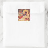 Sticker Carré Tournesol Alphonse Mucha (Sac)
