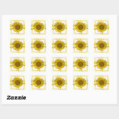 Sticker Carré Tournesol jaune (Feuille)