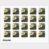 Sticker Carré Tournesol | Phoques Mariages verts (Feuille)