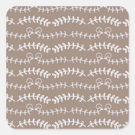 Sticker Carré tournoi feuille (Devant)