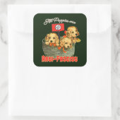 Sticker Carré Tous les Chiots sont anti-fascistes (Sac)