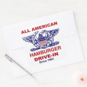 Sticker Carré TOUS LES HAMBURGERS AMÉRICAINS À L'ENTRÉE DE Massa (Enveloppe)