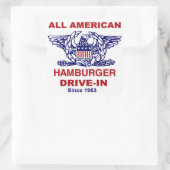 Sticker Carré TOUS LES HAMBURGERS AMÉRICAINS À L'ENTRÉE DE Massa (Sac)
