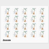 Sticker Carré Tous les Things With Love Tropical (Feuille)