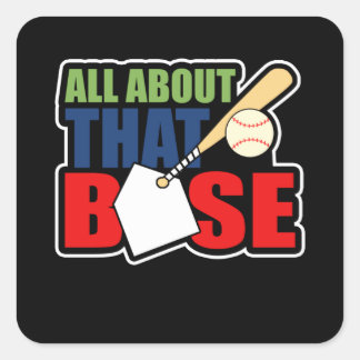 Sticker Carré Tout À Propos De Cette Base Cute Maman Baseball So