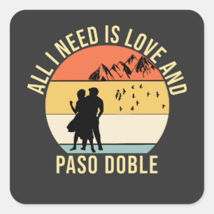 Sticker Carré Tout ce dont j'ai besoin, c'est de l'amour et du c
