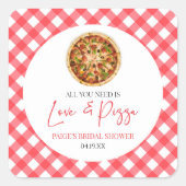 Sticker Carré Tout ce dont vous avez besoin c'est d'amour et de  (Devant)