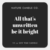 Sticker Carré Tout ce qui n'est pas écrit Qu'il soit brillant bo (Devant)