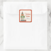 Sticker Carré Tout enveloppé cadeau de Noël (Sac)