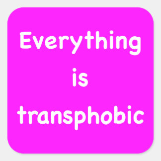 Sticker Carré Tout est transphobique