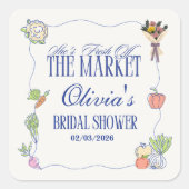 Sticker Carré Tout frais débarqués Salle de fête pour la future  (Devant)