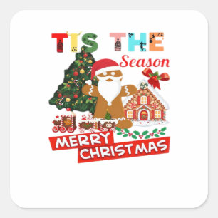 Sticker Carré Tout le monde aime un Père Noël à Noël