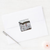 Sticker Carré Tout le monde est une scène... Théâtre Globe (Enveloppe)