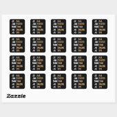 Sticker Carré Tout Plus Rapide Que De Composer 911 Gun Ammo Cade (Feuille)