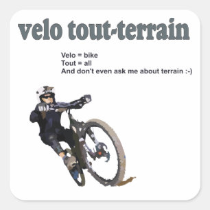 Sticker Carré Tout-Terrain de Velo