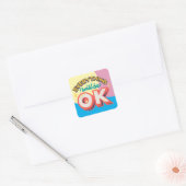 STICKER CARRÉ TOUT VA BIEN ÊTRE AFFIRMATION QUOTES (Enveloppe)