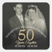 Sticker Carré Toute année Ensemble, Anniversaire Mariage Photo (Devant)