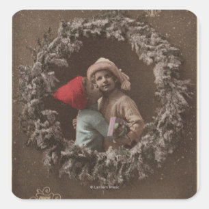 Sticker Carré Toutes les joies de Noël soient des baisers